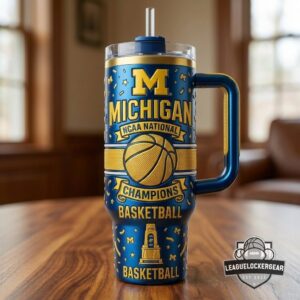 Michigan Wolverines NCAA National Champions Basketball Tumbler