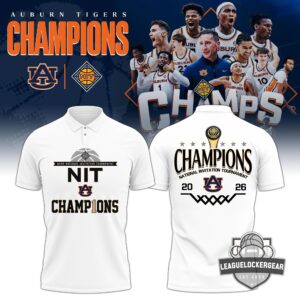 Auburn Tigers NIT National Invitation Tournament Champions 2026 Polo Shirt