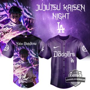 Los Angeles Dodgers Jujutsu Kaisen Night Yuta Okkotsu Baseball Jersey