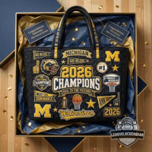 Michigan Wolverines 2026 National Champions Quilted Tote Bag