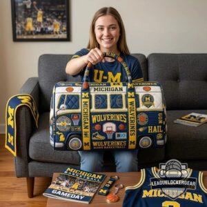 Michigan Wolverines Men's Basketball Duffle Bag
