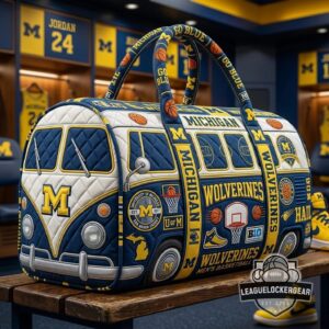 Michigan Wolverines Men's Basketball Duffle Bag