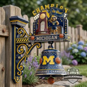 Michigan Wolverines NCAA Champions Wall Bell Hanger