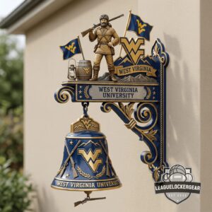 West Virginia Mountaineers Sculpted Mascot Hanging Wall Bell