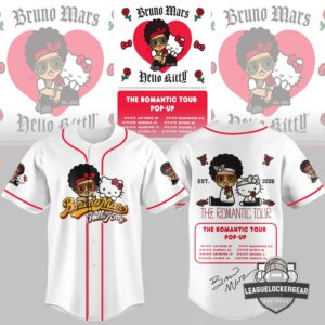 Bruno Mars x Hello Kitty The Romantic Tour 2026 Baseball Jersey