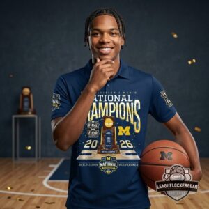 Michigan Wolverines 2026 NCAA Men's Basketball National Champions Polo Shirt