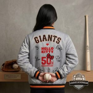 San Francisco Giants Hello Kitty 50th Anniversary Bomber Jacket