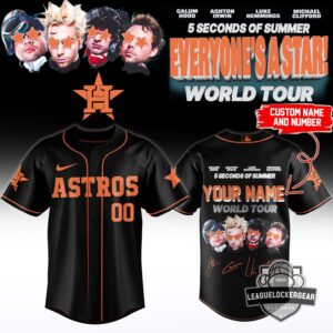 MLB x 5 Seconds Of Summer Everyone's A Star World Tour Baseball Jersey