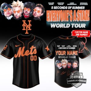 MLB x 5 Seconds Of Summer Everyone's A Star World Tour Baseball Jersey