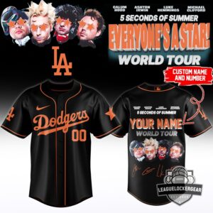 MLB x 5 Seconds Of Summer Everyone's A Star World Tour Baseball Jersey