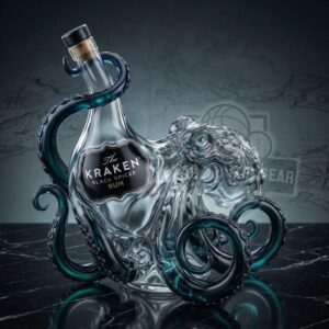 The Kraken Black Spiced Rum Octopus Whiskey Decanter