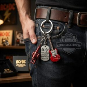 AC/DC High Voltage Album 50th Anniversary Keychain