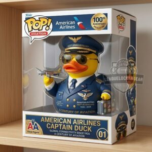 American Airlines 100th Anniversary Pilot Duck Figurine