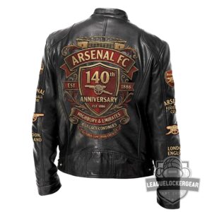 Arsenal FC 140th Anniversary Leather Jacket