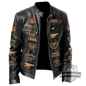 Arsenal FC 140th Anniversary Leather Jacket