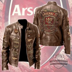 Arsenal FC 140th Anniversary Leather Jacket