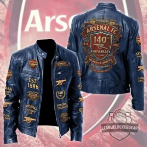 Arsenal FC 140th Anniversary Leather Jacket