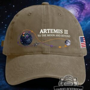 Artemis II To The Moon And Beyond Mission Trajectory Baseball Cap