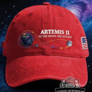 Artemis II To The Moon And Beyond Mission Trajectory Baseball Cap