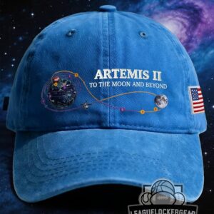 Artemis II To The Moon And Beyond Mission Trajectory Baseball Cap