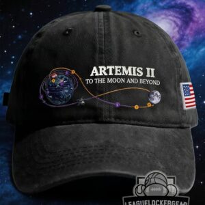 Artemis II To The Moon And Beyond Mission Trajectory Baseball Cap