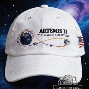 Artemis II To The Moon And Beyond Mission Trajectory Baseball Cap