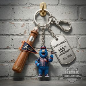 Atlanta Braves 155th Anniversary 1871-2026 Keychain