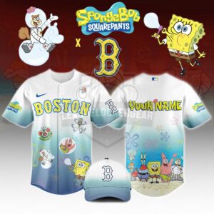 Boston Red Sox SpongeBob SquarePants Baseball Jersey
