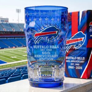 Buffalo Bills 66th Anniversary Drinking Glass