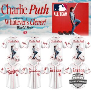 MLB All Team x Charlie Puth Whatever's Clever! World Tour Baseball Jersey