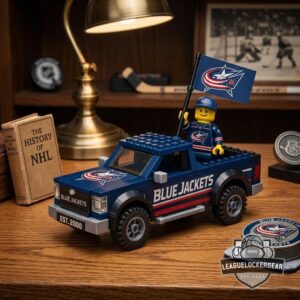 Columbus Blue Jackets Building Block Pickup Truck Set