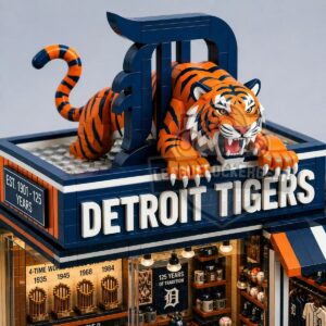 Detroit Tigers 125 Years Heritage Shop Building Blocks Set
