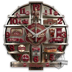 Dr. Pepper Vintage EST. 1885 Sculptured Wall Clock