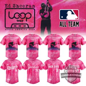 Ed Sheeran Loop Tour North America 2026 All Team MLB Baseball Jersey
