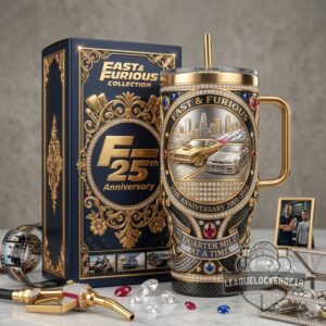 Fast & Furious 25th Anniversary Tumbler With Handle