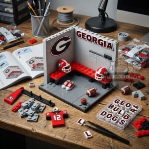 Georgia Bulldogs Lego Locker Room Diorama