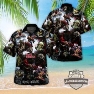 Iron Maiden The Trooper Eddie Collage Hawaiian Shirt