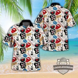 Kiss x The Rolling Stones Hawaiian Shirt