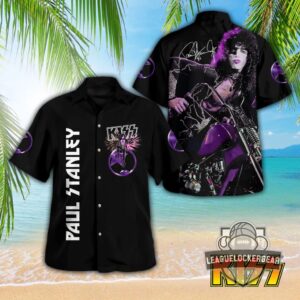 KISS Paul Stanley Signature Motorcycle Hawaiian Shirt