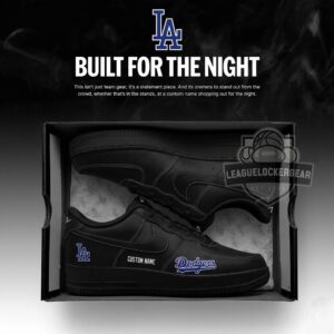 Los Angeles Dodgers 2026 Fashion Black Out Air Force 1 Shoes