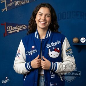 Los Angeles Dodgers Hello Kitty Varsity Jacket