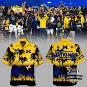 Michigan Wolverines Men's Basketball 2026 National Champions Hawaiian Shirt