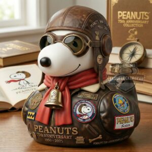 Peanuts 75th Anniversary Flying Ace Rubber Duck
