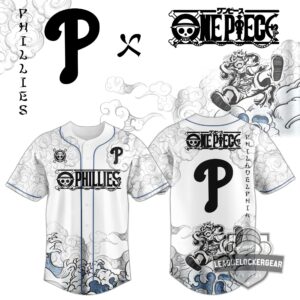 Philadelphia Phillies One Piece Gear 5 Luffy Baseball Jersey