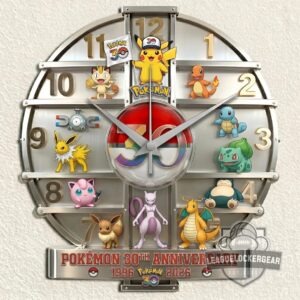 Pokémon 30th Anniversary 1996 2026 Wall Clock