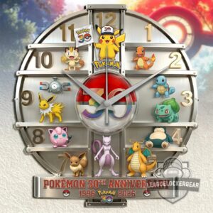 Pokémon 30th Anniversary 1996 2026 Wall Clock