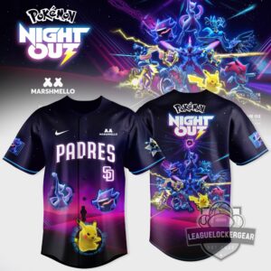 San Diego Padres Pokémon Night Out Baseball Jersey