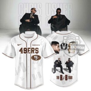 San Francisco 49ers Chris Brown Usher The R&B Tour Baseball Jersey