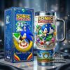 Sonic The Hedgehog 35th Anniversary Speed Never Ages Tumbler with Handle