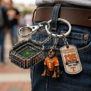 Tennessee Volunteers 135th Anniversary Smokey Mascot Keychain